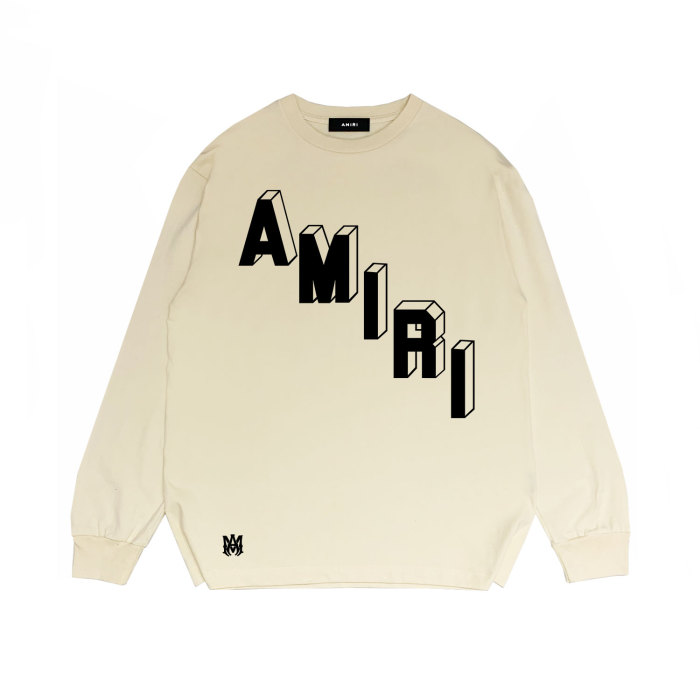 Stereo Alphanumeric Print Long Sleeve T-Shirt 25 colors