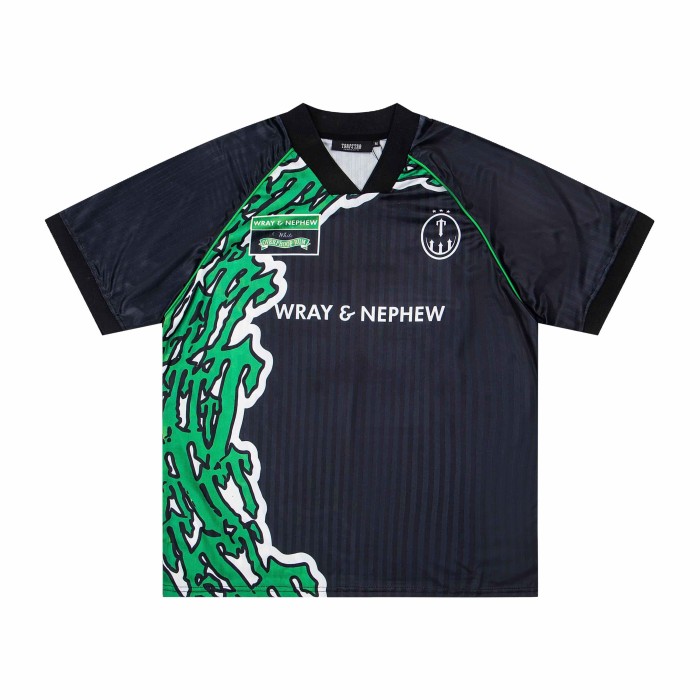 Loose Fit Trapstar Football Jersey with 25 Number & Green Abstract Print Shirt 3 colors 29069431