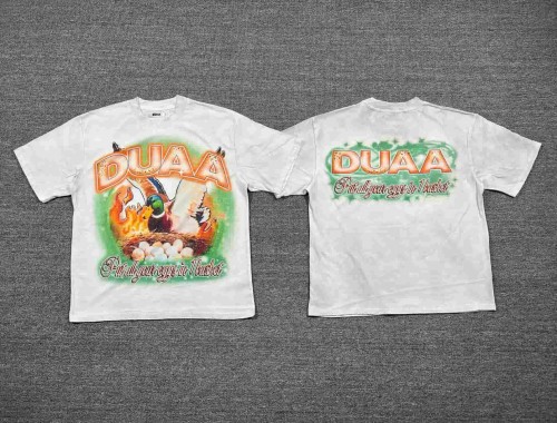 Funny Mallard Duck Rhinestone Print Washed Tee 29053847