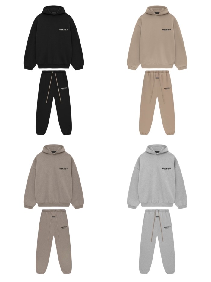[Big & Tall for weights up to 220 lbs]1:1 quality version 28383763 3D Silicone Letter Hoodie & Sweatpants Set 4 colors