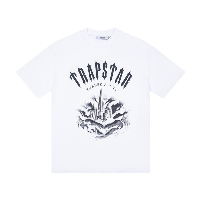 Relaxed Fit Urban Streetwear Gothic Letter And Cityscape Print T-Shirt 2 colors 29080243