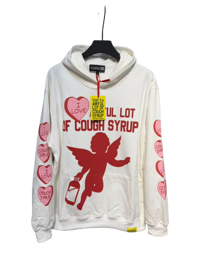 Pink Heart Angel Print Hoodie 28659536