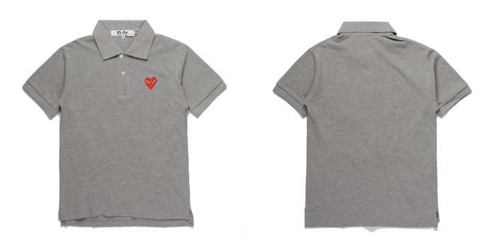 Classic embroidered red heart polo shirt 4 colors