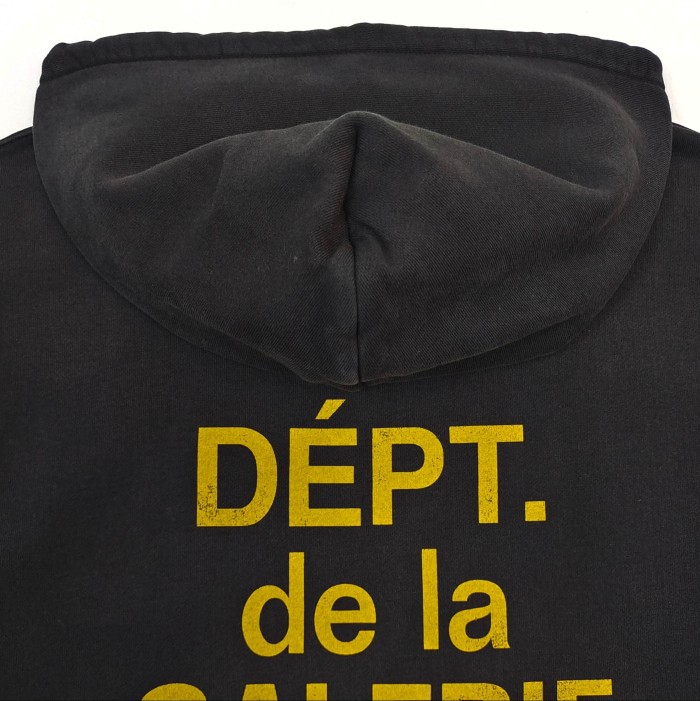 [Big & Tall for weights up to 260 lbs]1:1 quality version Distressed Yellow French Print Hoodie 28755448