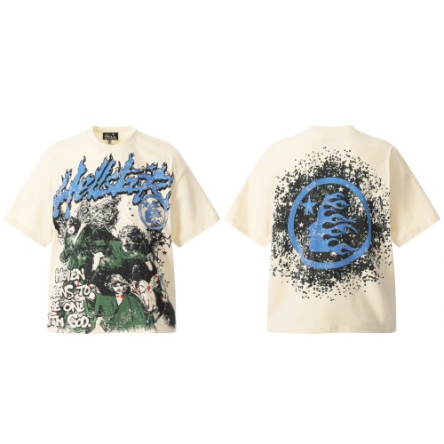 Green Robe Religious Angel Print Washed Tee 29090193