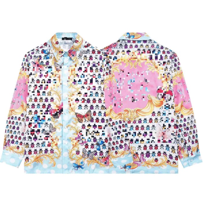 Bright Pattern Resort Style Printed Long Sleeve Shirt 55 colors 29105585