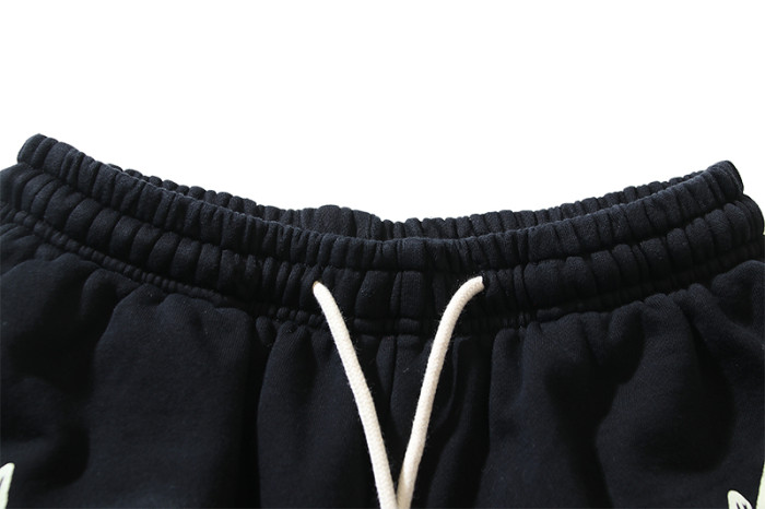 Side Flame Print Washed Shorts 29043460