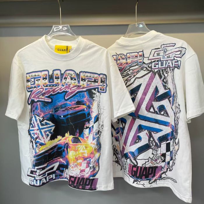 Unisex Loose Fit  With White Ink Direct Injection Print  T-shirt 10 colors 29069139