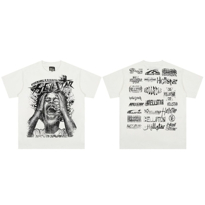 Screaming Figure & Dark Declaration Print Washed Tee 29092380