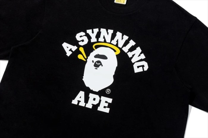 1:1 quality version Golden Halo Ape Head Print Tee 2 colors 28886488