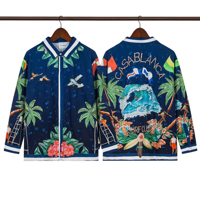 Oil Painting Texture Resort Style Printed Long Sleeve Shirt 41 colors 29105584