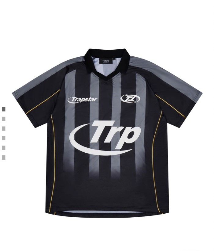 Urban Streetwear Black And Blue Stripe Gradient 17 Number Printed Jersey T-Shirt 29080810