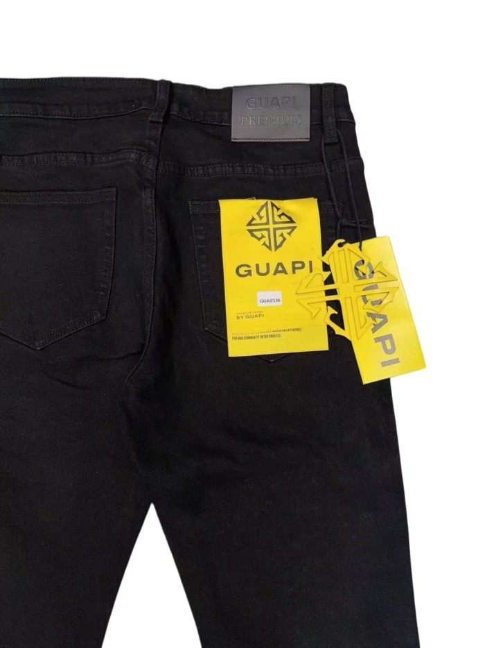 1:1 quality version Y2K Black Starburst Rhinestone High Waisted Flare Leg Denim Jeans 28996267