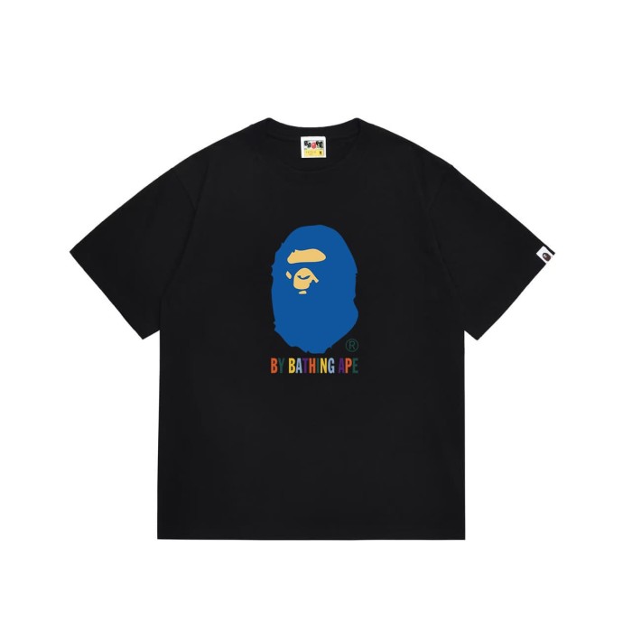 Colorful letter blue ape print T-shirt 2 colors 29062698