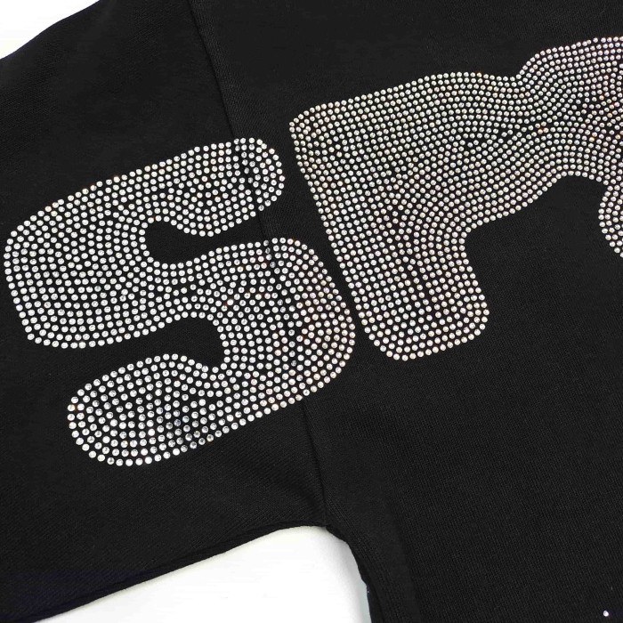 1:1 quality version Diamond Letter Pattern Hoodie & Pants Set 28755443