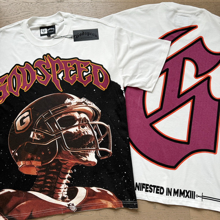 Rugby skull G-shaped logo white short-sleeved T-shirt 29045547
