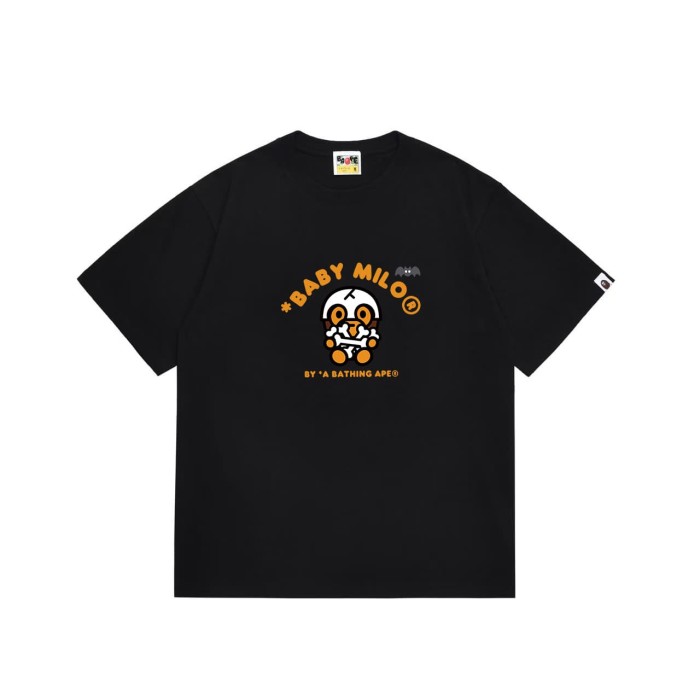 Little monkey holding skull print T-shirt 2 colors 29055764