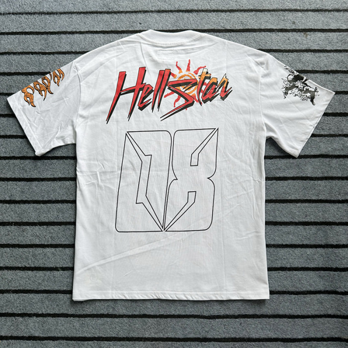 Gradient number 08 logo print Tee 2 colors