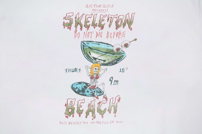 Beach Surf Skull Print Tee 2 colors 29047350