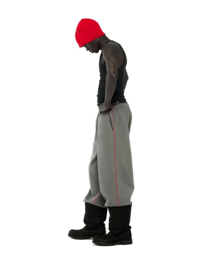 [Big & Tall for weights up to 220 lbs]1:1 quality version Red Stripe Letter Print Hoodie & Pants Set 28777395