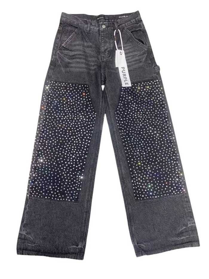 1:1 quality version 28327275 Square Diamond Embroidered Jeans