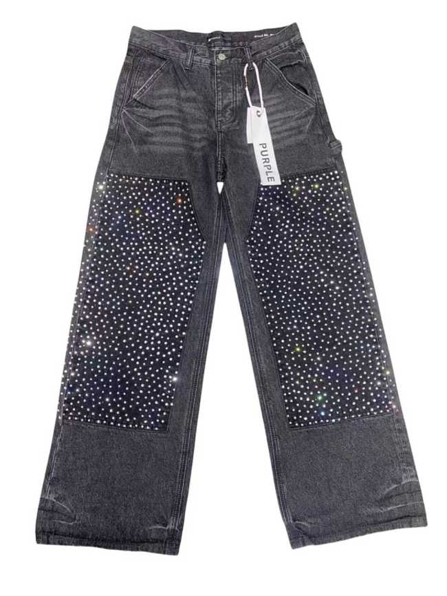 1:1 quality version 28327275 Square Diamond Embroidered Jeans