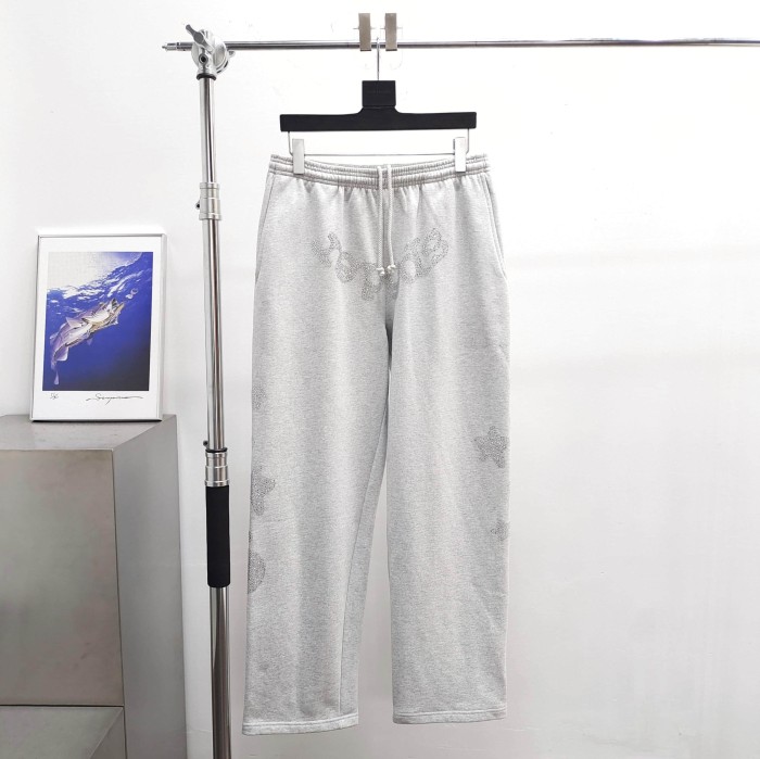 [Big & Tall for weights up to 220 lbs]1:1 quality version White Diamond Large Star Hoodie & Pants Set 28777396