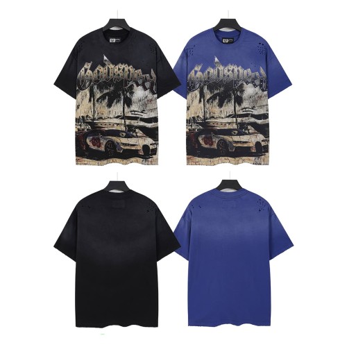 Miami Supercar Yacht Rhinestone Print Washed Tee 2 colors 29106670