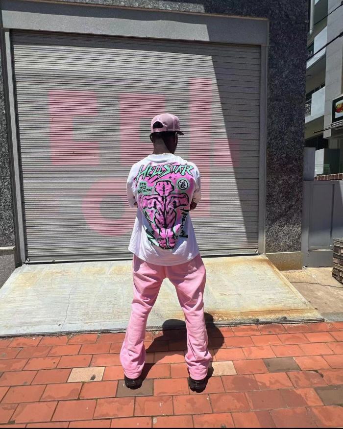 [Big & Tall for weights up to 260 lbs]1:1 quality version Graffiti Font Abstract Print Tee with NFC tag