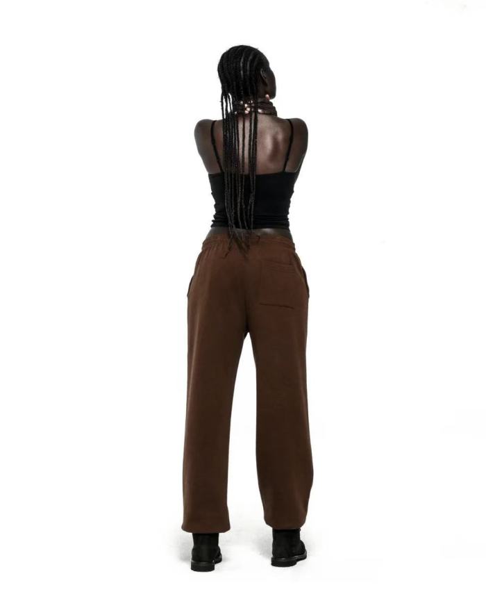 [Big & Tall for weights up to 220 lbs]1:1 quality version Rhinestone Black Letter V2 Brown Hoodie & Pants Set 28893165