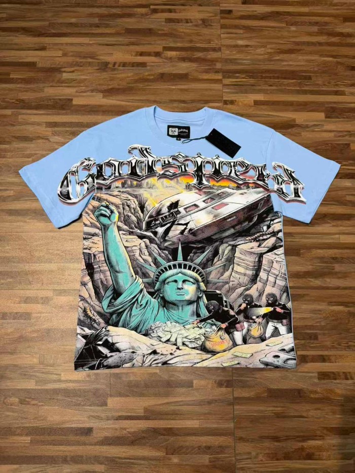 Statue of Liberty UFO Ruins Print Washed Tee 2 colors 29098151