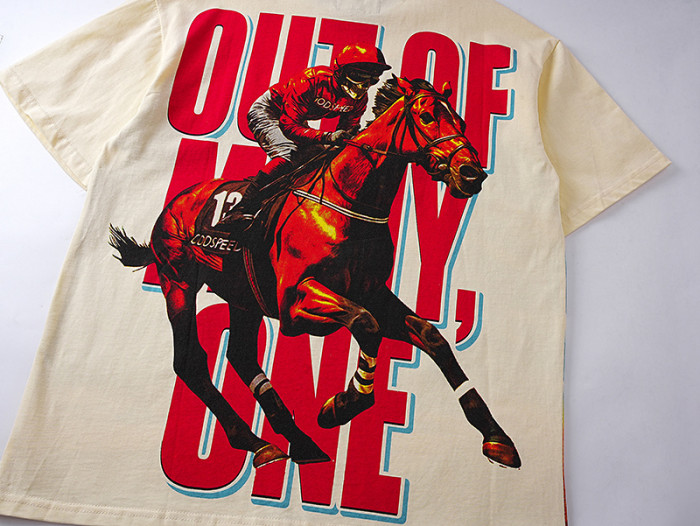 Horse Racing Jockey's White Short-sleeved T-shirt 29046925