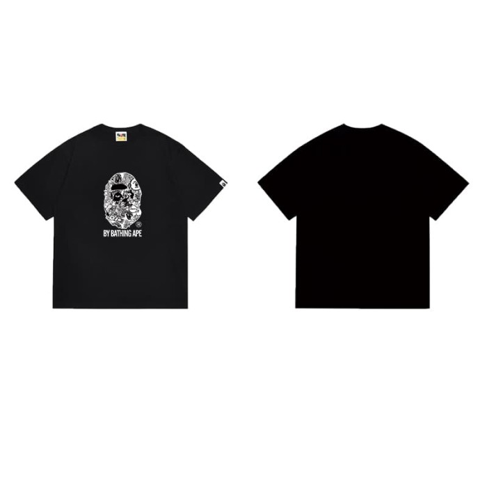 Disordered graffiti camouflage ape print  T-shirt 2 colors 29053634