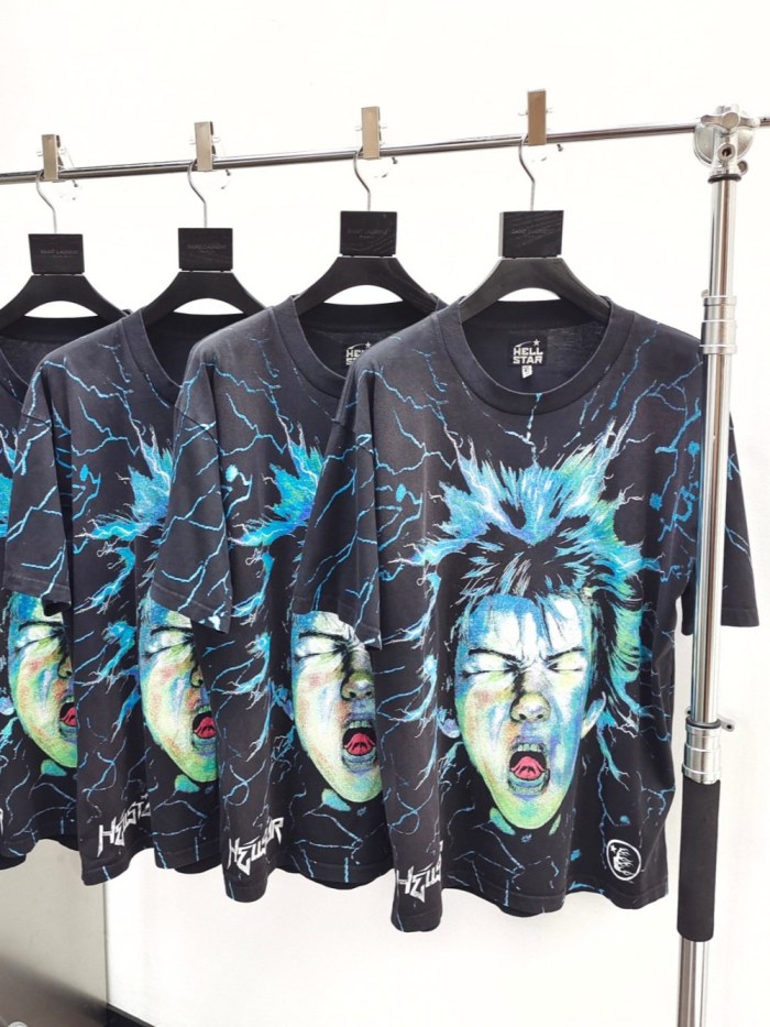 [Big & Tall for weights up to 260 lbs]1:1 quality version Lightning Boys Logo Print Tee