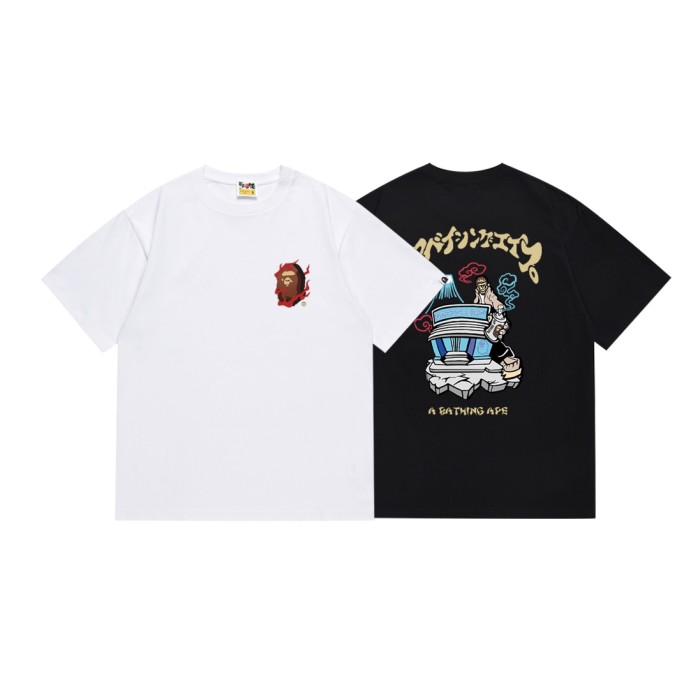Convenience store behind the flaming ape head Mt. Fuji Tee 2 colors