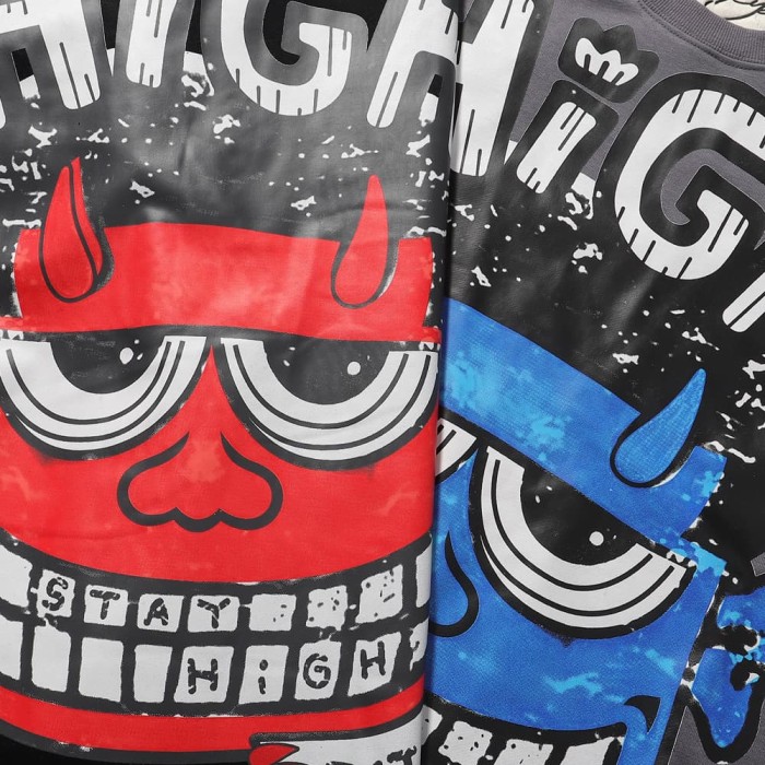 Cartoon Devil Face Print Tee 2 colors 28874559