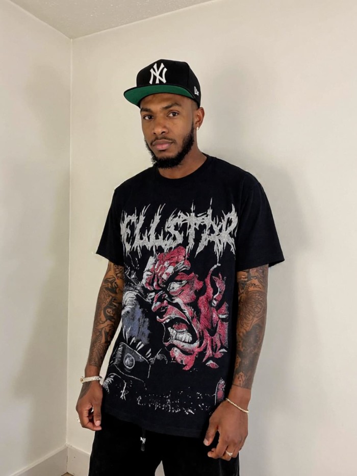 Bloody Fist Furious Figure Print Washed Tee 29092396