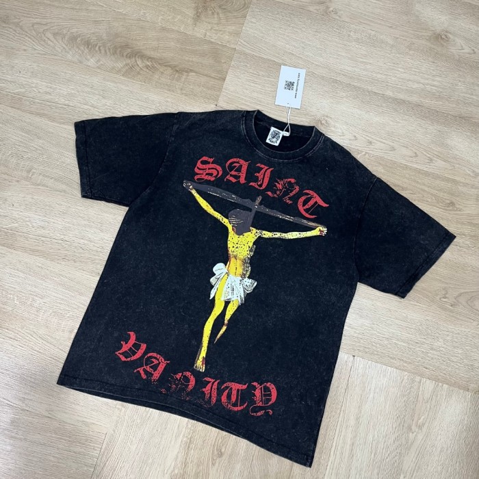Dark Gothic religious art, light luxury, daily commuting, short-sleeved shirt 29062690