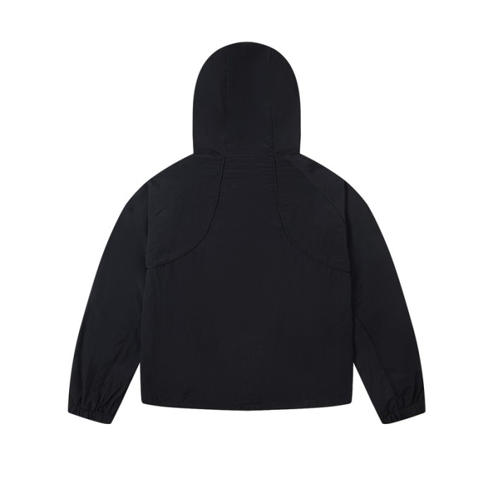 Lightweight Nylon Windbreaker with Reflective Piping & Elastic Cuffs Jacket 29077486