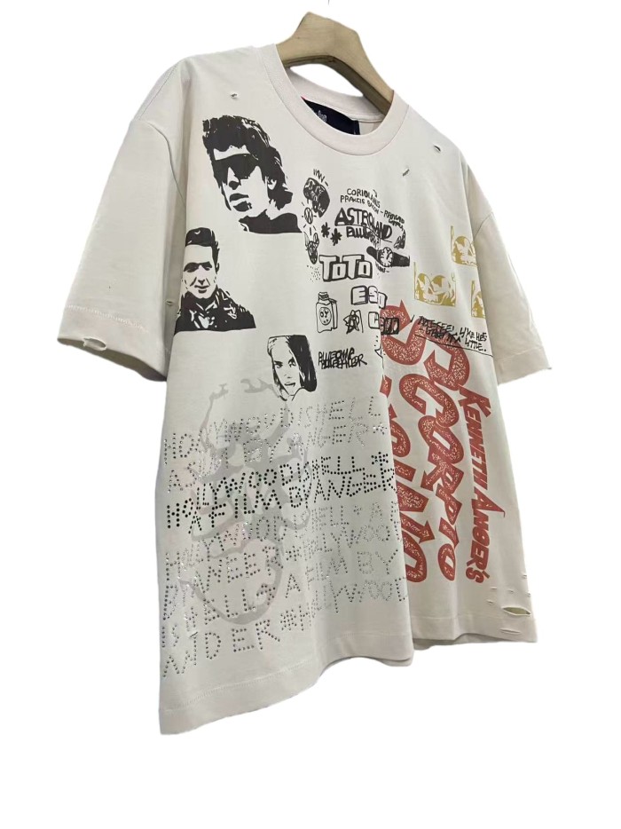 American Vintage Graffiti Rhinestone Print Tee 28756451