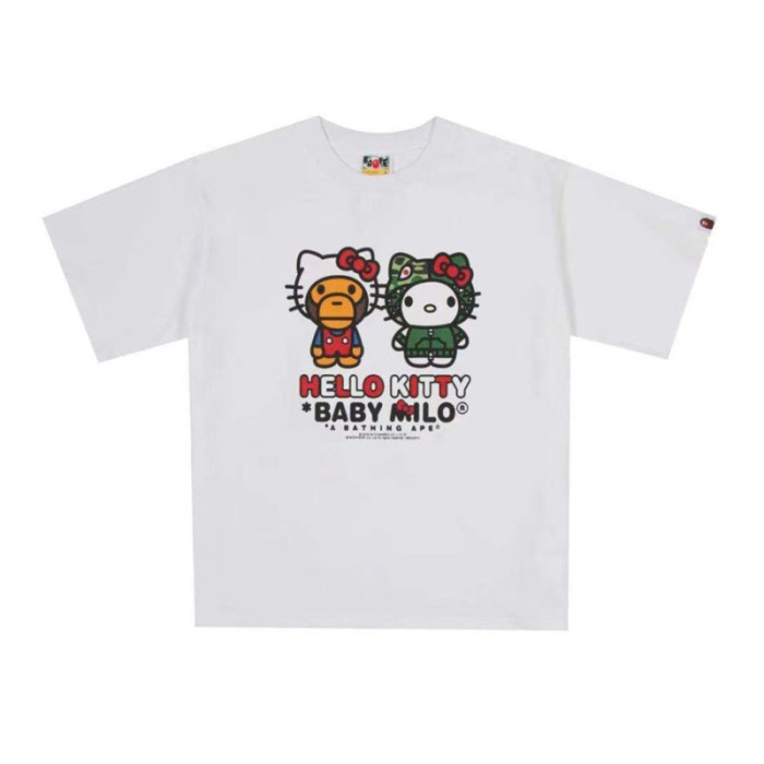 28199410 Hello Kitty & BABY MILO & Tom and Jerry Cartoon Collaboration printed tee 60 colors
