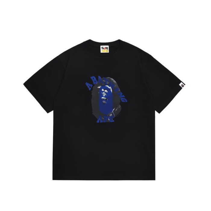Black gorilla head curved letter print T-shirt 2 colors 29055773