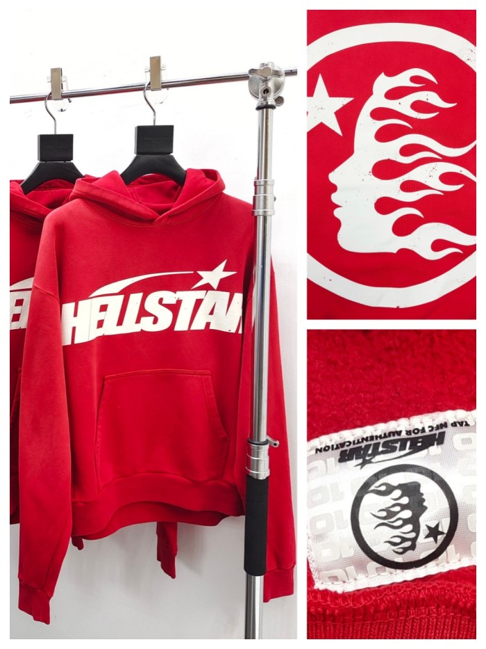 [Big & Tall for weights up to 260 lbs]1:1 quality version Classic White Letter Logo Hoodie with NFC tag