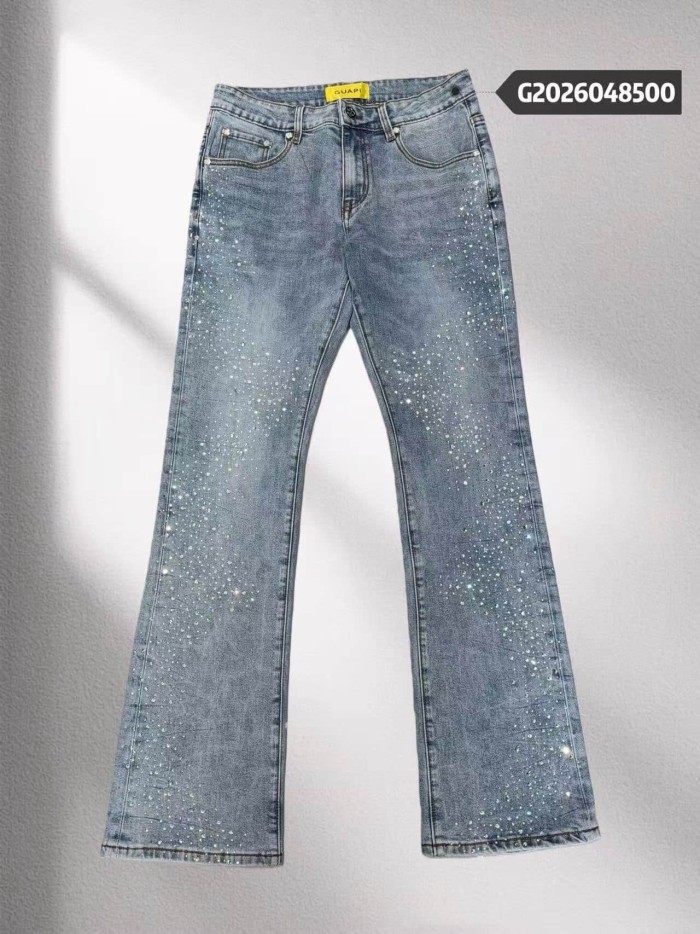 1:1 quality version Star River Rhinestone Vintage Flared Jeans 2 colors 29045805
