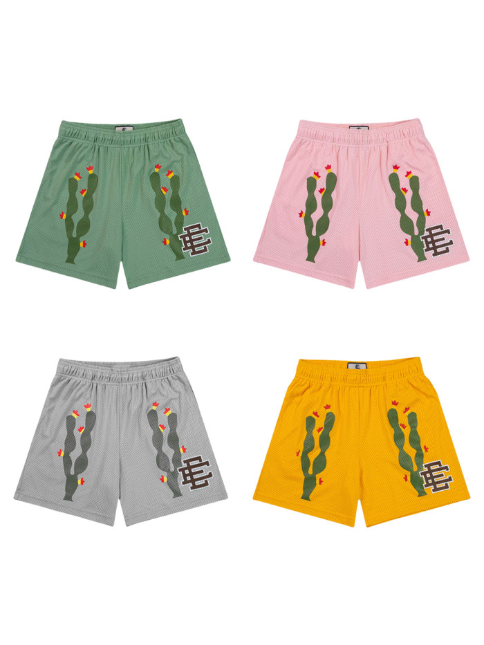 27939792 Cactus Print Mesh Shorts 4 colors