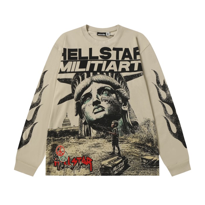Mechanical Sense Deity Print Long Sleeve T-Shirt 2 colors 28704406