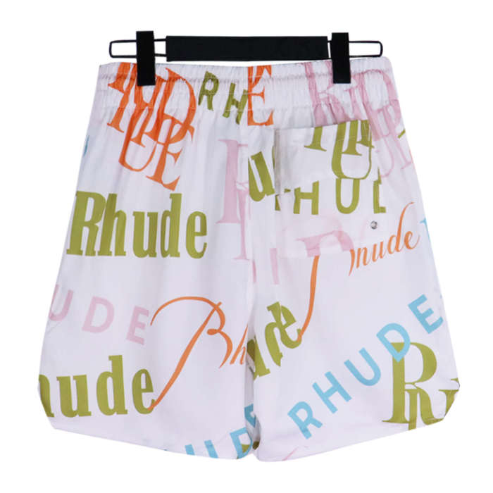 Printed all over with multiple colorful fonts logo drawstring shorts 2 colors