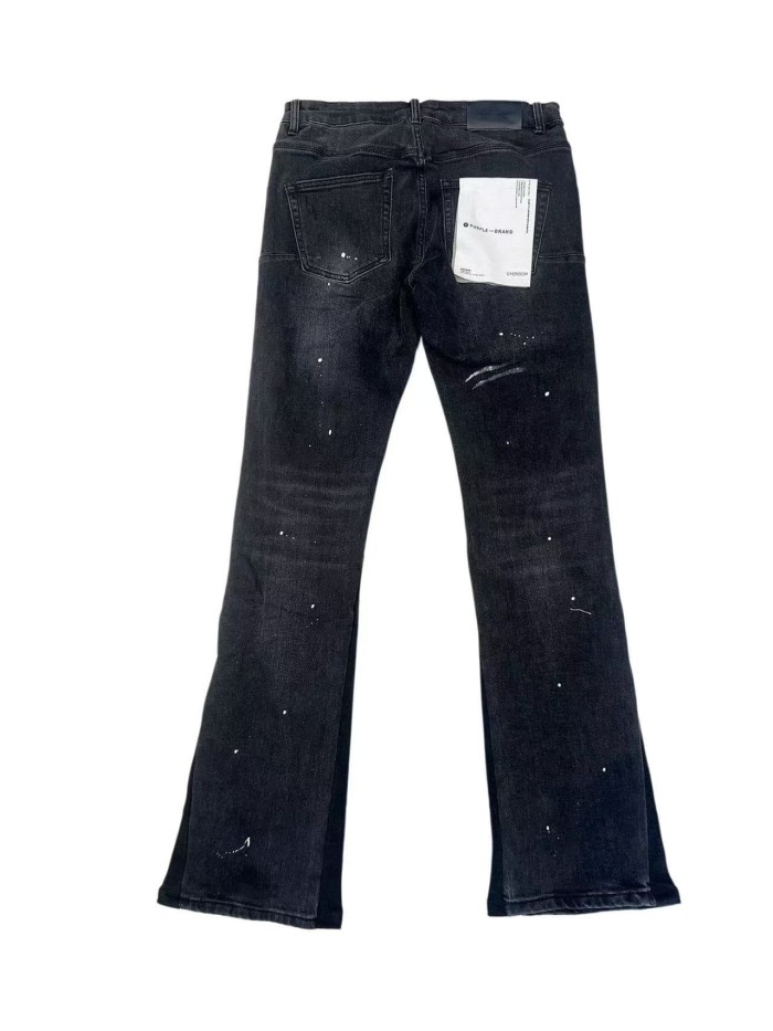 1:1 quality version Dark Misty Vintage Ink Splatter Flared Jeans 29080662
