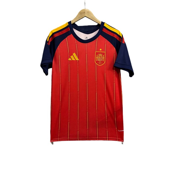 2026/2027 Red with Yellow Stripes Spain Home Jersey 2 Kind 28898435