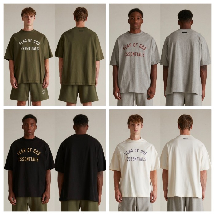[Big & Tall for weights up to 220 lbs]1:1 quality version 27870726 BACK TO SCHOOL Collection Letter Print Tee &  Shorts Set 4colors